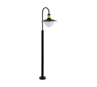 Lampadaire extérieur SIRMIONE IP44 E27 1X60W en acier galvanisé noir et or 340x270x1200mm
