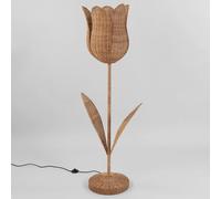 Lampadaire fleur en rotin tressé, H155 cm 35x155x35cm Marron