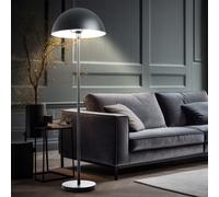 Lampadaire lampe de salon gris foncé lampadaire sur pied moderne, aluminium, 1x douille E27, DxH 45x145 cm