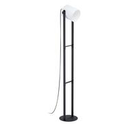 Lampadaire H1 E27 1X28W en acier et bois noir 215x0x1395mm