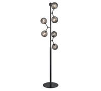 Lampadaire Halo Design Atom, Couleur Fumée/ Noir