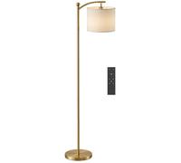 Lampadaire - HOMCOM- dimmable 2 températures de couleur - télécommande, minuterie de 60 minutes, 160 cm - doré