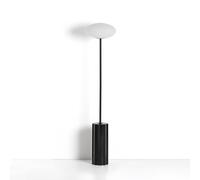 Lampadaire Idela en verre fumé et marbre noir