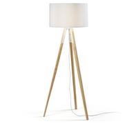 Lampadaire Iguazu, blanc et bois