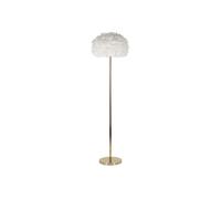 Lampadaire Imitation Plume Slim 170cm Or & Blanc