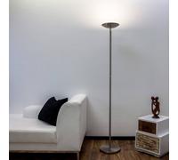 Lampadaire indirect LED MALEA Lindby, dimmable, gris, Salon / Salle à manger, Métal, Moderne, Lampadaire LED