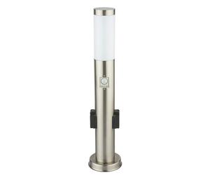 Lampadaire intelligent, gradable, prises extérieures, détecteur de mouvement, application d'éclairage, commande vocale dans un ensemble comprenant des lampes LED RVB