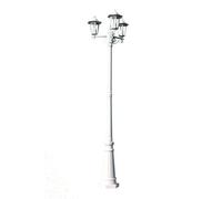 Lampadaire Jardin 3 Bras Aluminium Blanc 215 Cm
