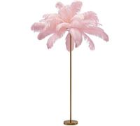 Lampadaire - KARE - Plumes 165cm - Rose - Métal doré - E27