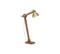 Lampadaire Laiton Bois de manguier massif E27