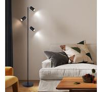 Lampadaire lampadaire 3 lumières lampadaire orientable lampadaire salon moderne noir, 3 flammes, métal, 3x GU10, LxlxH 25x23x154 cm
