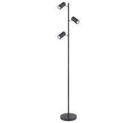 Lampadaire lampadaire 3 lumières lampadaire orientable lampadaire salon moderne noir, 3 flammes, métal, 3x GU10, LxlxH 25x23x154 cm