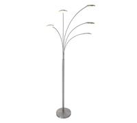 Lampadaire lampadaire côté-véritable lampe design dimmable métal verre argent