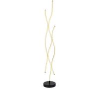 Lampadaire lampadaire de salon aspect bois LED métal noir mat H 135cm