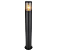 Lampadaire lampadaire éclairage extérieur lampadaire fumée extérieur jardin, plastique inox, 1x douille E27, DxH 14x80 cm