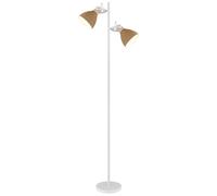 Lampadaire Lampadaire en bois lampe de salon orientable blanc métal H 158,5 cm