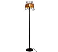 Lampadaire lampadaire lampadaire lampe d'appoint lampe de salon lampe de chambre à coucher, look rotin bohème aspect grille beige, 1x douille E27, LxlxH 30x30x150cm