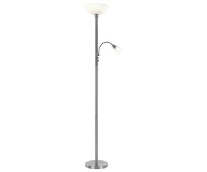 Lampadaire lampadaire lampadaire lampe de côté plafonnier projecteur lampe de salon, spot mobile, métal verre chrome nickel mat, flexo, 1x E14, 1x E27, H 178 cm