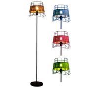 Lampadaire Lampadaire Lampe d'appoint, App- et commande vocale dimmable CCT Timer changeur de couleur, Boho aspect rotin beige, LED 15W 1300Lm blanc chaud-blanc froid, LxlxH 30x30x150cm