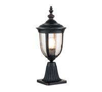 Lampadaire lampadaire lampe d'extérieur verre clair IP44 aluminium bronze patiné E27