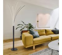 Lampadaire Lampadaire LED avec variateur tactile lampe de salon lampe d'appoint métal noir, dimmable, 36W 910lm 3000K, H 187 cm