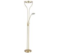 Lampadaire lampadaire plafonnier projecteur lampe de salon lampe de chambre à coucher, dimmable, spot de lecture flexible, couleur laiton mat, LED 20W 1800Lm blanc chaud, LxPxH 35x30x194cm