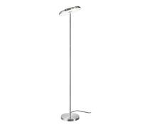 Lampadaire lampadaire, variateur tactile 3 niveaux réglables, lampe de salon, métal argenté, spot mobile, LED 21W 1700lm 3000K, H 140 cm