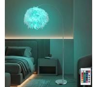 Lampadaire Lampe Arc Fedres RGB LED Télécommande Hauteur Réglable