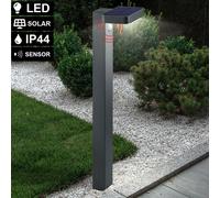 Lampadaire Lampe de jardin en acier inoxydable avec détecteur de mouvement Lampe de chemin à LED Lampadaire Lampe d'extérieur anthracite, batterie rechargeable, IP44, 4 watt 290lm 3000K, LxlxH 14x18x6