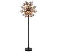 Lampadaire Lampe de salon Lampe d'appoint Lampe de chambre à coucher avec 48 boules en verre fumé, 6x E14, DxH 55 x 155cm