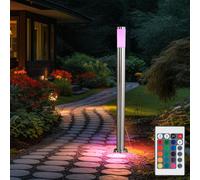 Lampadaire extérieur avec changeur de couleur Lampe de jardin RVB LED Lampe d'allée extérieure, LED blanc chaud à intensité variable, 12,7x110cm, jardin extérieur