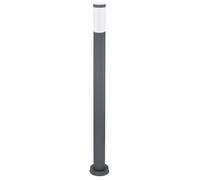 Lampadaire, lampe d'extérieur, lampe de jardin, lampadaire, lampadaire, terrasse, IP44, opale anthracite moderne en acier inoxydable, 1x douille E27, DxH 12,7x110 cm