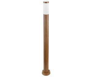 Lampadaire, lampe d'extérieur, lampe de jardin, lampadaire, lampe de chemin, terrasse IP44, acier inoxydable aspect bois, 1x douille E27, DxH 12,7x110 cm