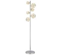 Lampadaire lampe sur pied lampe en cristal boules LED lampe de salon chromée transparente
