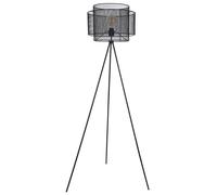 Lampadaire lampe trépied lampadaire en métal projecteur de plafond noir cage ronde salon, télécommande dimmable, 1x LED RGB 8,5W 806Lm, DxH 60x150 cm