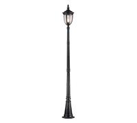 Lampadaire lanterne lampe d'extérieur verre clair aluminium bronze patiné E27 IP44 lampe de cour