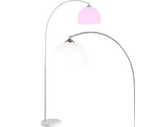 Lampadaire LED à arc réglable en hauteur App Changement de couleur lampe à arc blanc marbre à intensité variable, dimmable Smart, RGB LED 8,5W 806Lm 2700-6500K