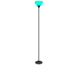 Lampadaire LED à intensité variable avec télécommande Plafonnier opale Lampadaire couleur titane Lampe de salon, changement de couleur RGB. Métal, 1x douille E27, DxH 25x178,5 cm