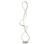Lampadaire LED argent Lampe de salon sur pied courbe Alu, métal, 36W 2260Lm blanc neutre, LxLxH 26x20x132,5 cm