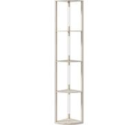 Lampadaire LED avec étagères, intensité variable, finition chêne, 41 x 30 x 164 cm