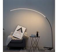 Lampadaire LED Avellino noir dimmable 200 cm | Hauteur 200 cm, finition noire mate, LED intégrées, variateur tactile à 3 niveaux