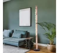 Lampadaire LED bois naturel cristal salle à manger design plafonnier projecteur stand lumière