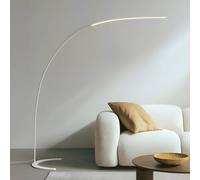 LED Lampadaire Danua à intensité variable (Moderne) en Blanc Métal e. a. pour Salon & Salle manger (1 lampe,à), Sur Pied, Lampe a de Sol