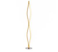 Lampadaire LED design moderne lampe de salon sur pied Lampadaire argent, interrupteur courbe, 1x LED 30,8W 2156Lm blanc chaud, H 146,5 cm