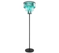 Lampadaire LED dimmable avec télécommande cristaux de verre lampe de salon lampadaire 3 ampoules, RVB changement de couleur, cristaux fumés clairs, 3x 8,5W 3x 806lm blanc chaud, DxH 40x180 cm