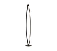 Lampadaire LED dimmable par bouton-poussoir Lampe de salon Lampadaire noir, couleur de lumière réglable, 18W 2500lm blanc chaud, blanc neutre, H 145 cm