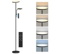 Lampadaire LED - HOMCOM - 42W - dimmable 2700K-6500K 4 couleurs variation continue, 4 modes scène - télécommande et contrôle tactile