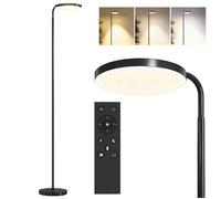 Lampadaire LED - HOMCOM - intensité variable, tête rotative 350 °, télécommande magnétique - acier et acrylique - 41x25x177cm - noir