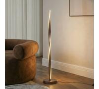 Lampadaire LED Jaren Lindby, marron, Salon / Salle à manger, Métal, Moderne, Lampadaire LED