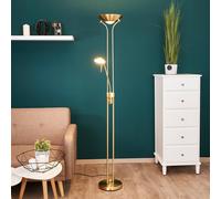 Lampadaire LED Josefin Lindby, dimmable, doré, Salon / Salle à manger, Métal, Moderne, Lampadaire LED